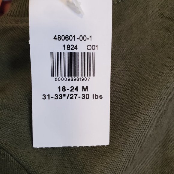 Old Navy Long Sleeve Boys‎ Graphic T Shirt. 18-24 Months. Green. NWT. Bear - Picture 3 of 3